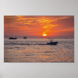 Boote, West Sunset, Florida Poster