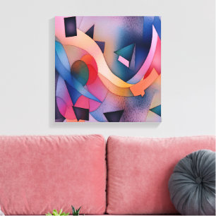 "Booten auf Wasser" Zeitgenössische Abstrakte Kuns Leinwanddruck