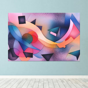 "Booten auf Wasser" Zeitgenössische Abstrakte Kuns Leinwanddruck