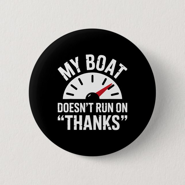 Booten funktioniert dank lustigem Bootskapitän-Ges Button (Vorderseite)