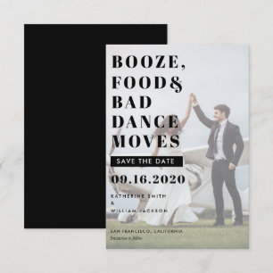 Booten Sie die Save the Date Karte für Lebensmitte