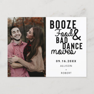 Booten Sie Essen & Bad Dance Moves Funny Date Foto Ankündigungspostkarte