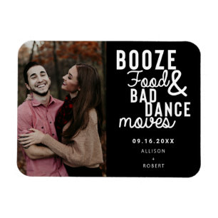 Booten Sie Essen & Bad Dance Moves Funny Date Foto Magnet