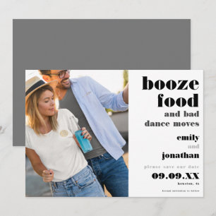 Booten Sie Essen schlechter Tanz bewegt Foto Save The Date