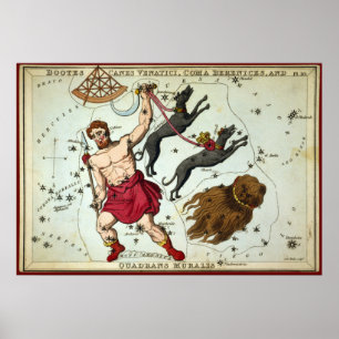 Bootes Canes Venatici, Coma Berenices usw. Poster
