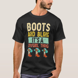 Bootes und es ist ein Cowgirl, der Rodeo Hut zücht T-Shirt