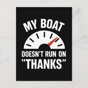Bootfahren läuft nicht dank dem Kapitän von Funny Feiertagspostkarte