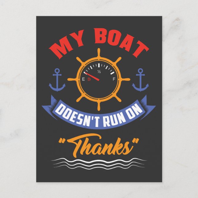 Bootfahren - Mein Boot läuft nicht dank Postkarte (Vorderseite)