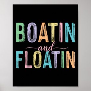 Bootfahren Und Schwimmen See Leben Sommer Stimmung Poster