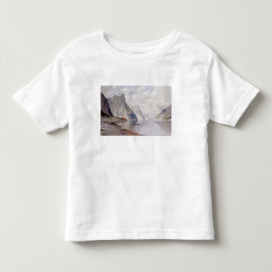 Bootfahrt auf einem norwegischen Fjord (Öl auf Kleinkind T-shirt