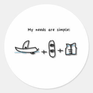 Bootfahrt ist alle, die ich benötige runder aufkleber