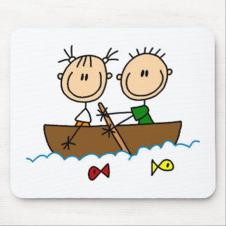 Bootfahrt-Strichmännchen Mousepad Mousepad