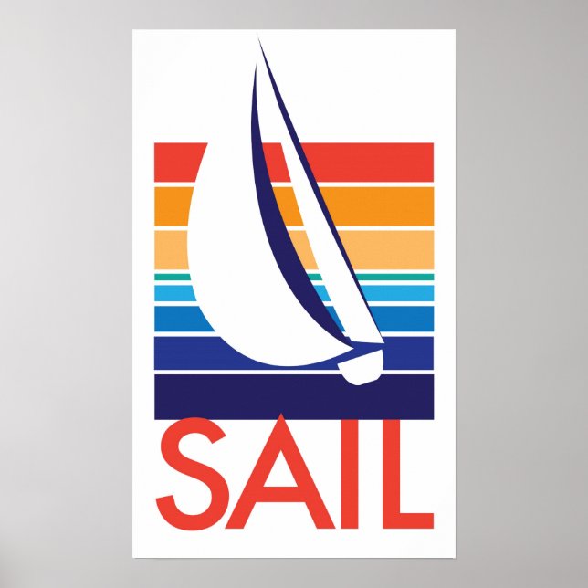 Bootfarbe Square_SAIL-Poster Poster (Vorne)