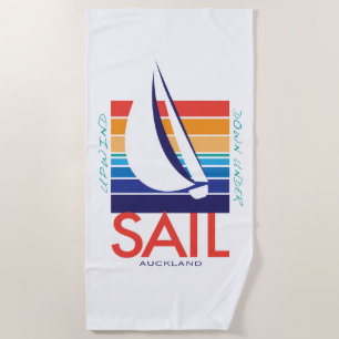 Bootfarbe Square_Sailing Auckland Erinnerungen Strandtuch