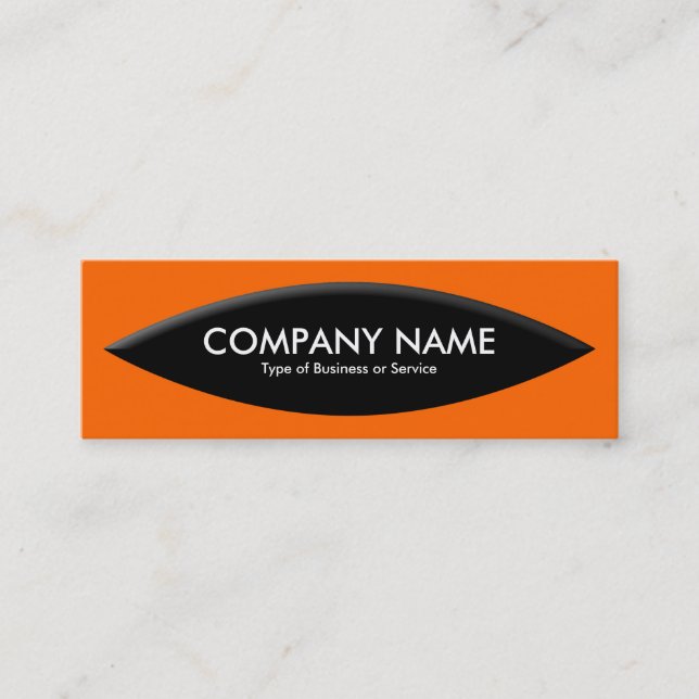 Bootform - Orange auf schwarz Mini Visitenkarte (Vorderseite)