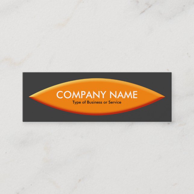 Bootform - Orange mit dunkelgrau Mini Visitenkarte (Vorderseite)