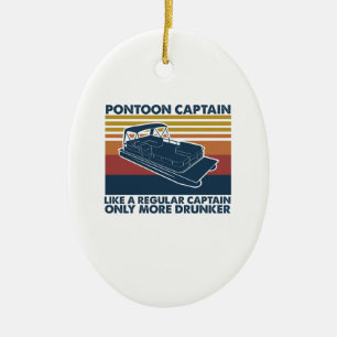 Bootgeschenk Funny Vintag Pontoon Boat Geschenk f Keramik Ornament