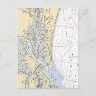 Bootgewässer von Amelia Island Florida Postkarte