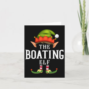 Bootgruppe Elf Funny Christmas Pajama Party Karte