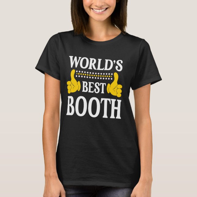 Booth Surname Funny Team Familie Nachname World's T-Shirt (Vorderseite)