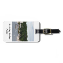 Boothbay Hafen-Boots-Gepäckanhänger mit Lederband