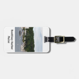 Boothbay Hafen-Boots-Gepäckanhänger mit Lederband Gepäckanhänger