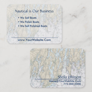 Boothbay Hafen Maine Nautical Chart Clean Fresh Visitenkarte