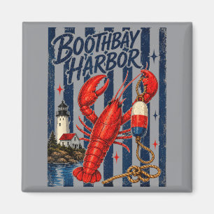 Boothbay Harbor Hummer Maine Küsten Nautical Magnet