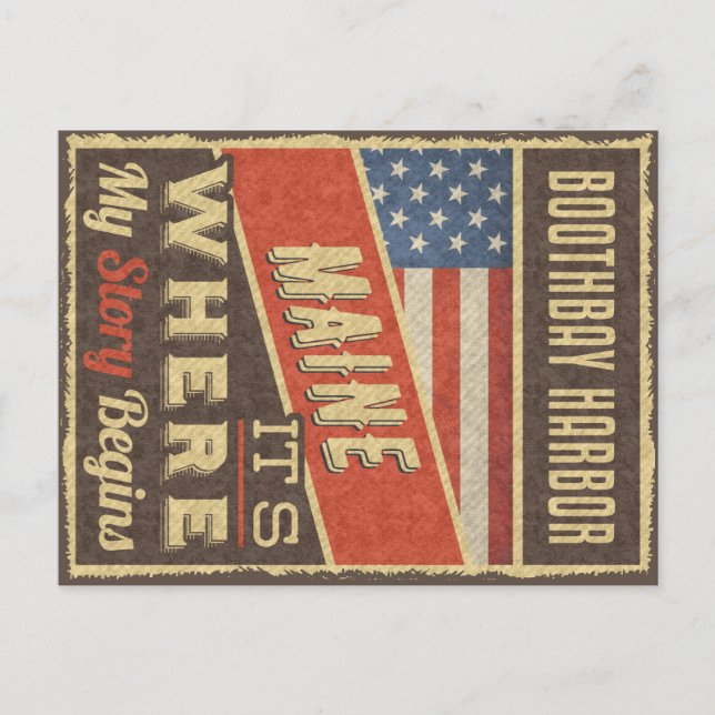 Boothbay Harbor Maine Postkarte (Vorderseite)