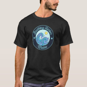 Boothbay Harbor Me Maine Souvenir Nautilus Surfer  T-Shirt