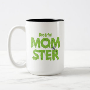 Bootie Momster Mama Funny Halloween Puns Zweifarbige Tasse
