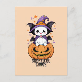 Bootiful Chaos | Fledermäuse, Hasen und Kürbiskins Feiertagspostkarte