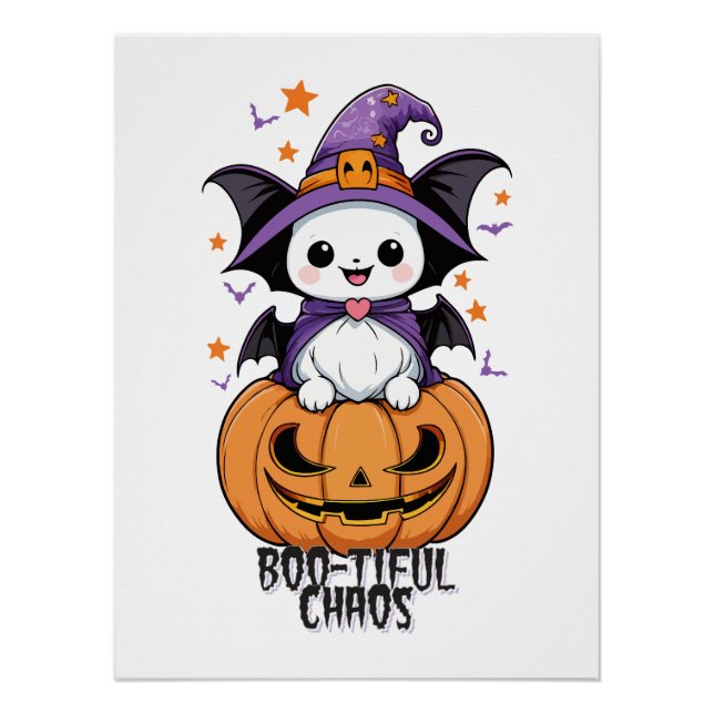 Bootiful Chaos | Fledermäuse, Hasen und Kürbiskins Poster (Vorderseite)