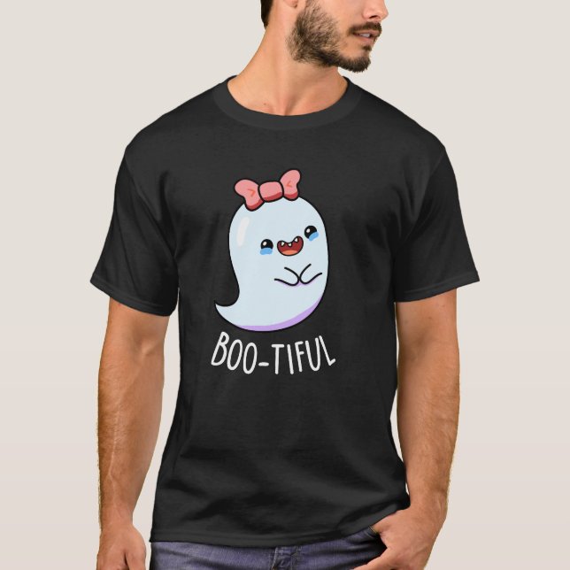 Bootiful Funny Girly Halloween Ghost Pub T-Shirt (Vorderseite)