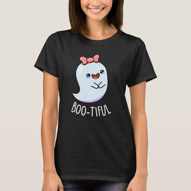Bootiful Funny Girly Halloween Ghost Pub T-Shirt (Vorderseite)