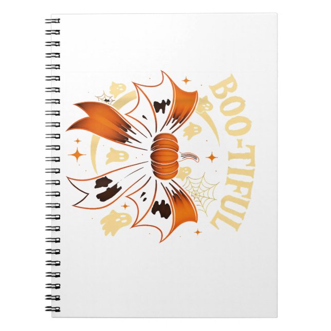 Bootiful Funny Halloween Coquette Bow Pumpkin Notizblock (Vorderseite)