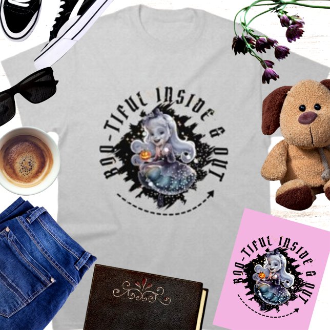 "Bootiful Inside and Out" Halloween Ghost Girl T-Shirt (Von Creator hochgeladen)