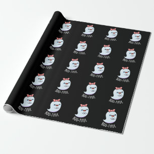 Bootiful Lustiger Mädchen-Halloween-Geist Pun Geschenkpapier