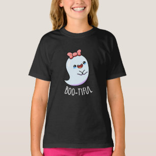 Bootiful lustiger Mädchen-Halloween-Geist Pun T-Shirt