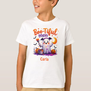 Bootiful Mess Halloween Ghost T-Shirt