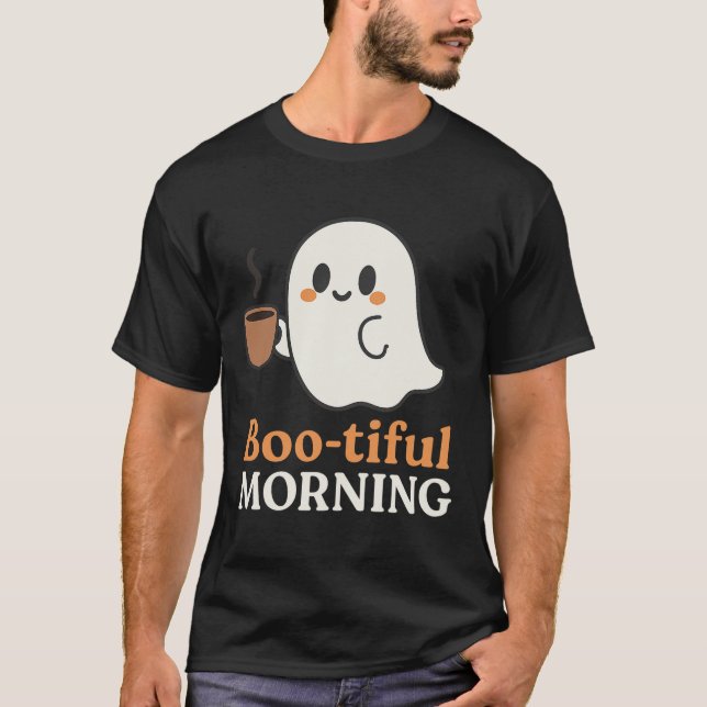 Bootiful Morning Ghost Coffee Hall T-Shirt (Vorderseite)