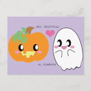 BOOtiful Pumpkin Liebe Postcard Postkarte