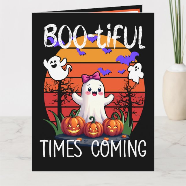 Bootiful Times Coming, Halloween-Party Ghosts Karte (Vorderseite)