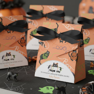 Bootigezähmtes Schwarzes Katzen und GarnHalloween Geschenkschachtel