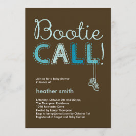 Bootin Call Baby Shower Einladung - Blue