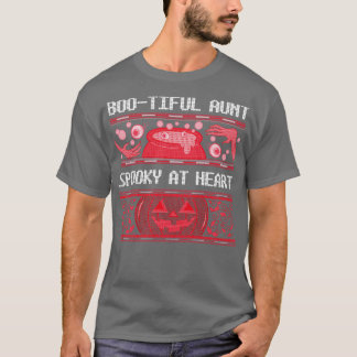 Bootischer Tante Spooky Halloween Sweater Design T-Shirt