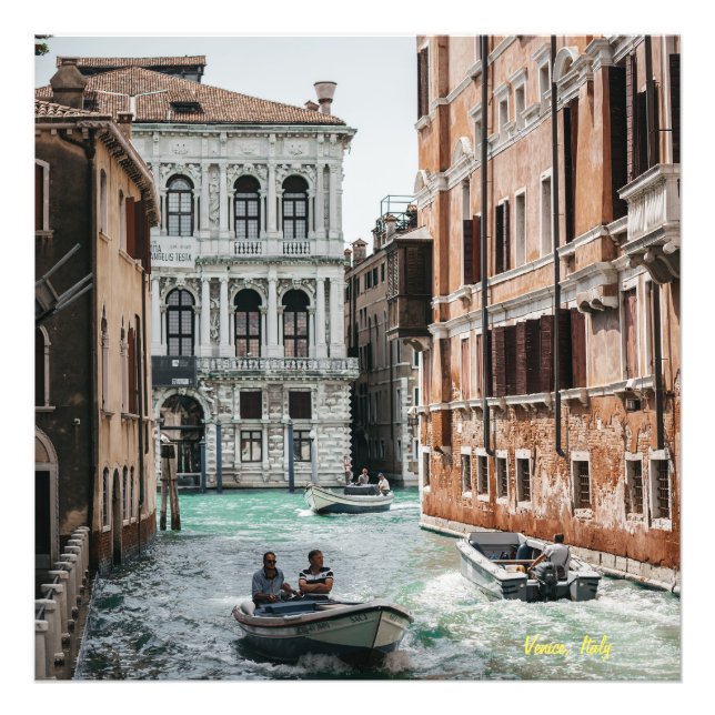Bootkanal Venedig Fotodruck (Vorne)