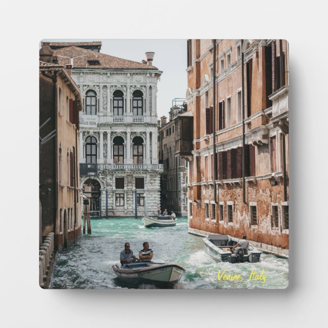 Bootkanal Venedig Fotoplatte (Vorderseite)