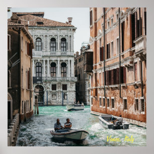 Bootkanal Venedig Poster