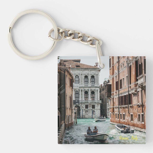 Bootkanal Venedig Schlüsselanhänger (Vorderseite)
